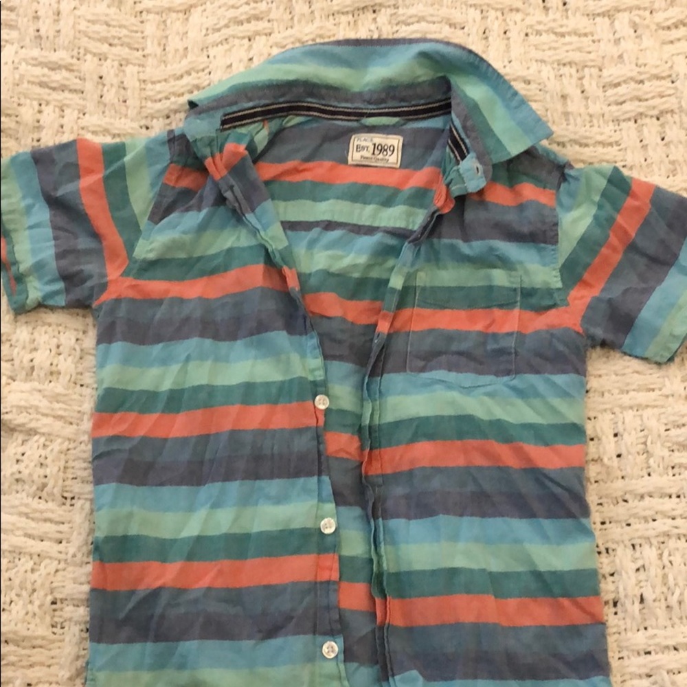 Short sleeve boys dress shirt